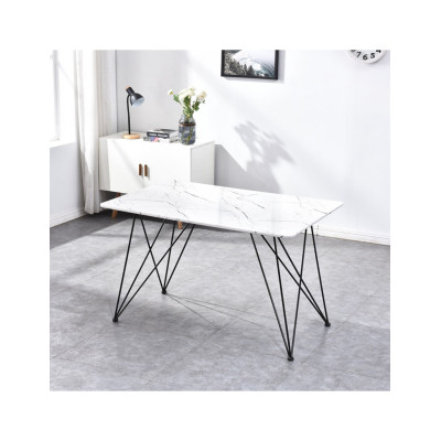 Crystal τραπέζι μεταλλικό 120x80xΗ75cm